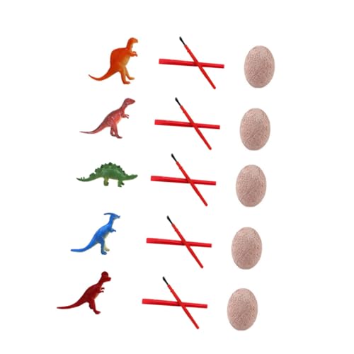 BESTonZON 10 Sätze Simulierte Dinosauriereier ausgrabungsset für Kinder ausgrabungsset Kinder Archäologie Spielzeug Kinder Lernspielzeug für Kinder Korb Modelle Dinosaurier-Ei-Spielzeug von BESTonZON