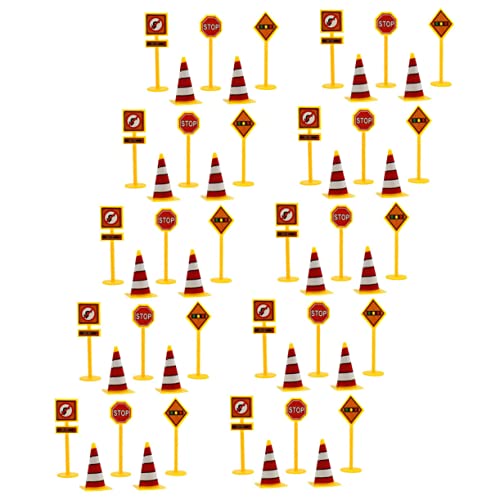 BESTonZON 10 Sätze Teiliges Verkehrszeichen Set für Interaktive Straßenverkehrsmodelle Realistische Verkehrsschilder und Pädagogisches Lernspielzeug zur Verkehrssicherheit und Eltern Junge von BESTonZON