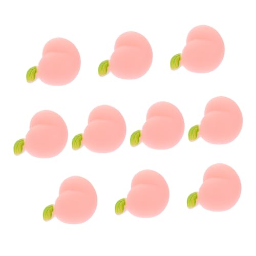 BESTonZON 10 Stück DIY Zubehör Handyhülle Selbst Dekorieren Pfirsich-Squeeze- Telefonkofferdekor DIY Pfirsich-Squeeze- Quetschende Spielsachen Rosa Kieselgel von BESTonZON