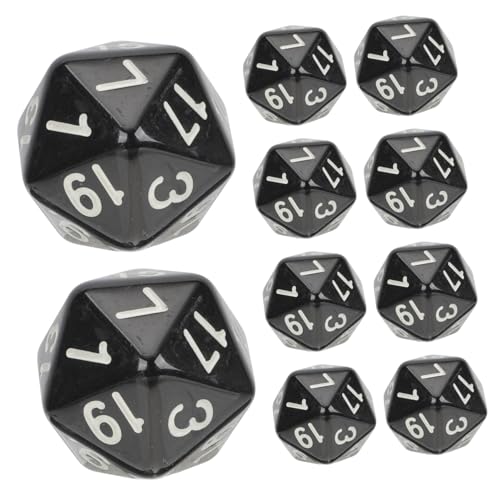 BESTonZON 10 Stück Digital 20-seitiger Würfel Für Das Klassenzimmer Würfel Für Würfel Lernwürfel Mehrseitige Würfel Rechenspielzeug Für Würfel Acryl Black BESTonZON 10 Stück Digital 20-seitiger Würfel Für Das Klassenzimmer Würfel Für Würfel Lernwürfel Mehrseitige Würfel Rechenspielzeug Für Würfel Acryl Black von BESTonZON