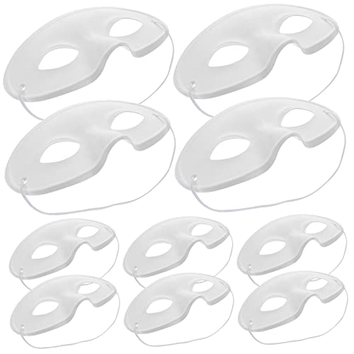 BESTonZON 10 Stück Diy Handgemachte Weiße Papiermasken Leere Masken für Bastelprojekte für Karneval Cosplay und Kreative Gestaltung für Erwachsene BESTonZON 10 Stück Diy Handgemachte Weiße Papiermasken Leere Masken für Bastelprojekte für Karneval Cosplay und Kreative Gestaltung für Erwachsene von BESTonZON