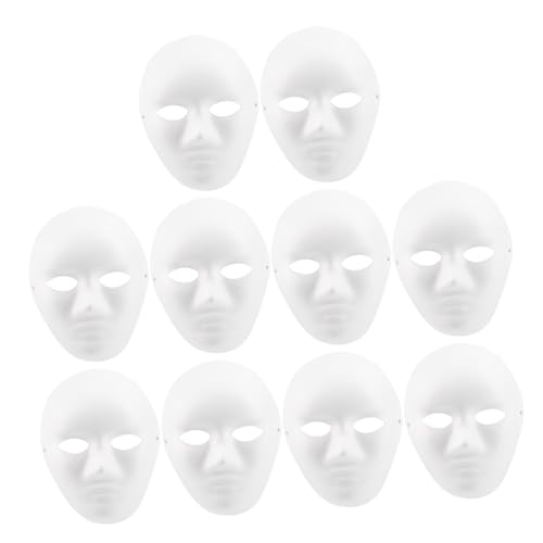 BESTonZON 10 Stück Diy Papiermasken zum Bemalen Leere Maske für Karneval Kostümparty Cosplay und Geburtstagsfeiern für Männer und Frauen Leicht und Bequem BESTonZON 10 Stück Diy Papiermasken zum Bemalen Leere Maske für Karneval Kostümparty Cosplay und Geburtstagsfeiern für Männer und Frauen Leicht und Bequem von BESTonZON