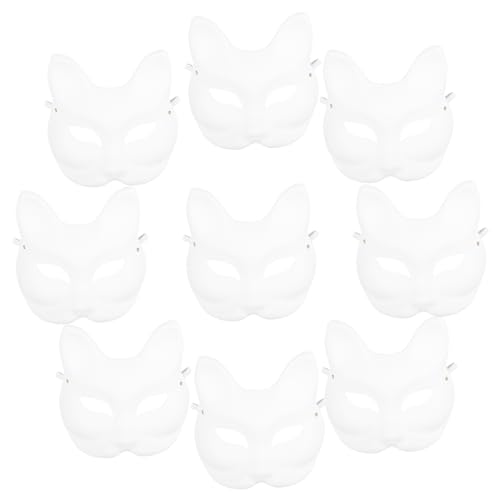 BESTonZON 10 Stück Diy Teiliges Fuchsmaske Unbemalte Papiermasken zum Ausmalen für Karneval Halloween und Maskerade Kreative Bastelideen für Erwachsene BESTonZON 10 Stück Diy Teiliges Fuchsmaske Unbemalte Papiermasken zum Ausmalen für Karneval Halloween und Maskerade Kreative Bastelideen für Erwachsene von BESTonZON