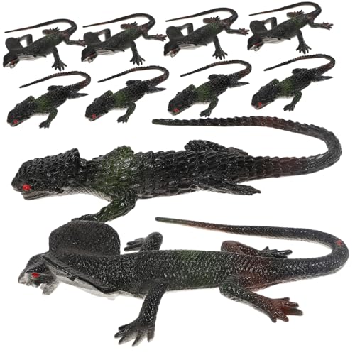 BESTonZON 10 Stück Eidechsenmodell Eidechsen Eidechsen Partydekorationen Eidechsenfigur Eidechsenfiguren Kleine Eidechsenspielzeuge Eidechsen Geburtstagsdekorationen von BESTonZON