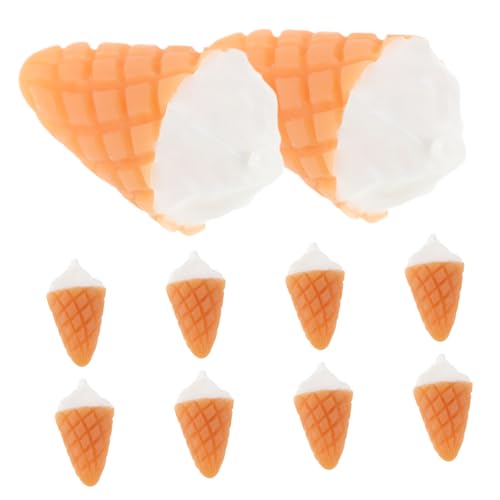 BESTonZON 10 Stück Eiscreme Puppenhaus Zubehör Simulations Eiscreme Lebensmittelmodell Gefälschtes EIS Realistische Dessert Lebensmittelsimulation Dessertmodell Mini von BESTonZON