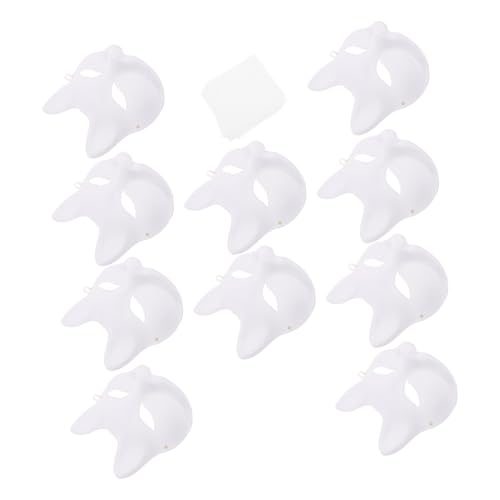 BESTonZON 10 Stück Fuchsgesichtsmaske Bastel-gesichtsmaske Bemalbare Tiermaske Tiergesichtsmaske Fuchsmaske Zum Bemalen Maskerade-gesichtsabdeckung Tierkostümmasken Tiermasken Mesh-tuch Weiß BESTonZON 10 Stück Fuchsgesichtsmaske Bastel-gesichtsmaske Bemalbare Tiermaske Tiergesichtsmaske Fuchsmaske Zum Bemalen Maskerade-gesichtsabdeckung Tierkostümmasken Tiermasken Mesh-tuch Weiß von BESTonZON