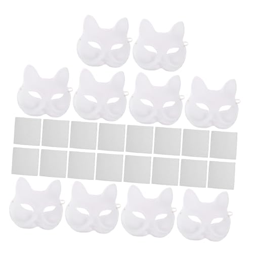 BESTonZON 10 Stück Fuchsgesichtsmaske Fuchs Maskerade Maske Fuchsmaske zum Handbemalen Tiermasken verkleiden leere Masken zum Dekorieren Halloween-Cosplay-Masken leere weiße Maske Mesh-Tuch BESTonZON 10 Stück Fuchsgesichtsmaske Fuchs Maskerade Maske Fuchsmaske zum Handbemalen Tiermasken verkleiden leere Masken zum Dekorieren Halloween-Cosplay-Masken leere weiße Maske Mesh-Tuch von BESTonZON