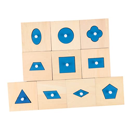 BESTonZON 10 Stück Geometrisches Formen Lernspielzeug für Teiliges Pädagogisches Stapelspielzeug Handfertigkeiten und Geometrischem Verständnis für Vorschulkinder von BESTonZON
