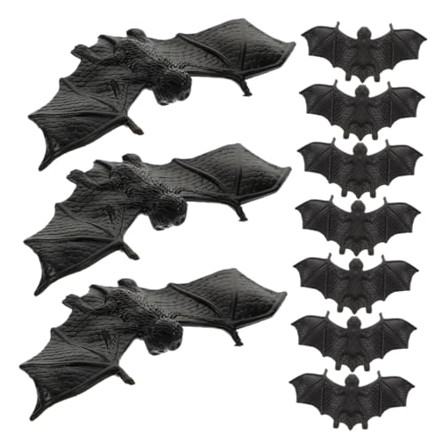 BESTonZON 10 Stück Halloween-Dekorationen Halloween-Fledermaus-Aufkleber Halloween Hängende Fledermaus Mini-fledermäuse Halloween-fledermäuse-wanddekoration Fledermausfiguren Black Plastik BESTonZON 10 Stück Halloween-Dekorationen Halloween-Fledermaus-Aufkleber Halloween Hängende Fledermaus Mini-fledermäuse Halloween-fledermäuse-wanddekoration Fledermausfiguren Black Plastik von BESTonZON
