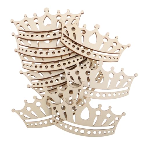 BESTonZON Kreatives Lernspielzeug – 10-teiliges Holzkronen-bastelset Basteln Für Jungen Handgefertigtes Holzbastelset von BESTonZON