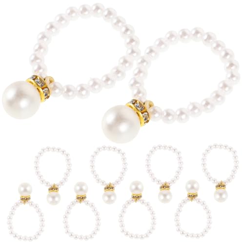 BESTonZON 10 Stück Kleine Gelbe Ente Schmuck Perle Süße Mini Plüschtiere Puppe Kleine Gelbe Ente Auto Dekoration Anhänger Gefälschte Perlen Halskette Kette Vorgeben Schmuck Kunststoff Weiß von BESTonZON