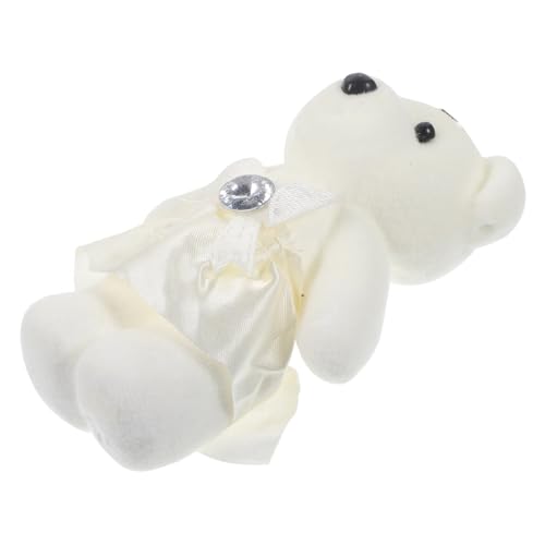 BESTonZON 10 Stück Kleine Plüschbären Niedliche Stofftier Dekoration für Hochzeitssträuße Weiche Kuscheltier Bären mit Feiner Verarbeitung für Heim und Feierdeko von BESTonZON