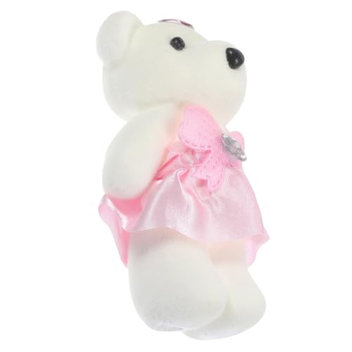 BESTonZON 10 Stück Kleine Plüschbären Weiche Stofftier Dekoration für Hochzeitsauto und Blumenstrauß Niedliche Kuschelbärchen mit Feiner Verarbeitung und Vielseitiger Verwendung von BESTonZON