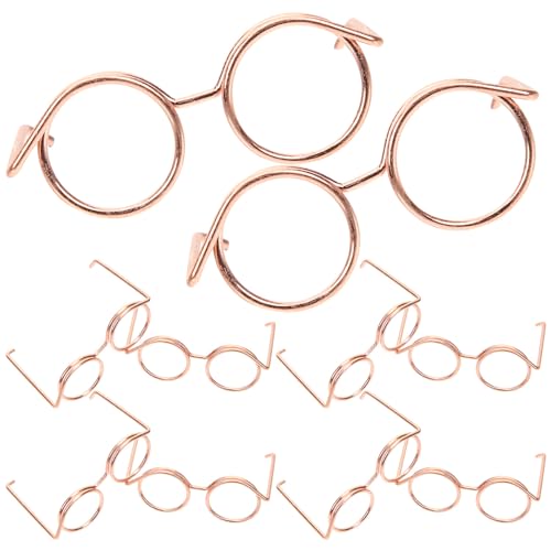 BESTonZON 10 Stück Kleine Puppenbrille Teiliges aus Metall mit Mini Sonnenbrillen für Puppen für Kreative Bastelprojekte und Puppen Outfits von BESTonZON