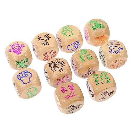 BESTonZON 10 Stück Kombinieren Sie Bunte Holzsiebe Punktwürfel Aus Holz Spiel Punktwürfel 6-seitiger Holzwürfel Würfel Handwerk Würfel Für Partyspiel Würfel Würfel-stütze Hölzern BESTonZON 10 Stück Kombinieren Sie Bunte Holzsiebe Punktwürfel Aus Holz Spiel Punktwürfel 6-seitiger Holzwürfel Würfel Handwerk Würfel Für Partyspiel Würfel Würfel-stütze Hölzern von BESTonZON