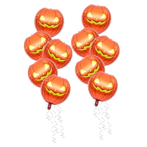 BESTonZON 10 Stück Kürbisballons Kreative Halloween Dekoration Aufblasbare Folienballons für Partys Gruselige Fotorequisiten und Deko für Halloween Orangefarben für Gesellige Feiern und BESTonZON 10 Stück Kürbisballons Kreative Halloween Dekoration Aufblasbare Folienballons für Partys Gruselige Fotorequisiten und Deko für Halloween Orangefarben für Gesellige Feiern und von BESTonZON