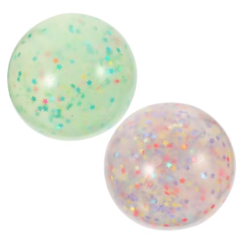 BESTonZON 10 STK Leuchtender Dekompressionsball mit Pailletten Kinderspielzeug Stressball für Kinder Hüpfbälle sensorische Bälle Dehnbare Bälle elastisch Ballon von BESTonZON