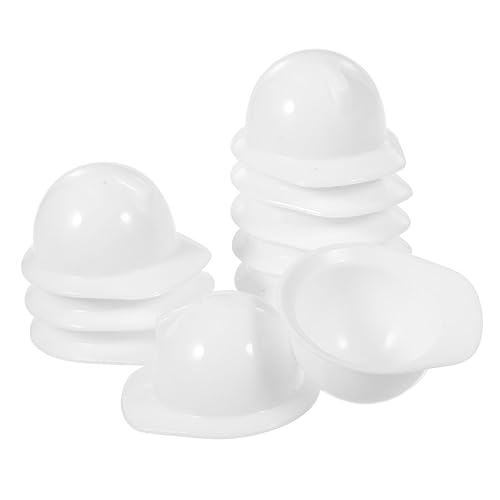 BESTonZON 10 Stück Mini Bauhelm Miniatur Sicherheitshelme für Puppen Haustiere Weiß Dekorative Hüte für DIY Party Cake Design BESTonZON 10 Stück Mini Bauhelm Miniatur Sicherheitshelme für Puppen Haustiere Weiß Dekorative Hüte für DIY Party Cake Design von BESTonZON
