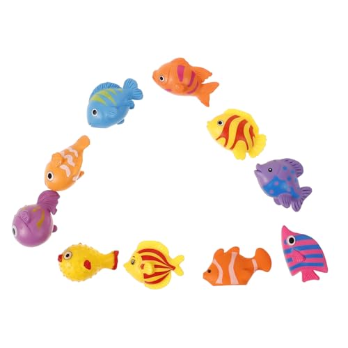 BESTonZON Mini Aquarium 10 Stück Kunststoff Fisch Figur Set Für Kreative Landschaft BESTonZON Mini Aquarium 10 Stück Kunststoff Fisch Figur Set Für Kreative Landschaft von BESTonZON