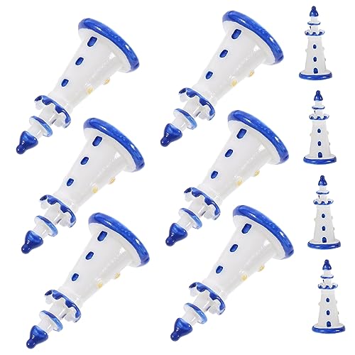 BESTonZON 10 Stück Mini-Leuchtturm Leuchtfeuer Geburtstag Leuchtturm-Bausatz Puppe für kinderspielzeug Geschenkidee Miniatur-Landschaftsornament Wohnkultur Harz Blue BESTonZON 10 Stück Mini-Leuchtturm Leuchtfeuer Geburtstag Leuchtturm-Bausatz Puppe für kinderspielzeug Geschenkidee Miniatur-Landschaftsornament Wohnkultur Harz Blue von BESTonZON