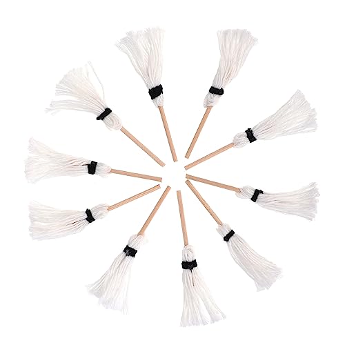 BESTonZON 10 Stück Mini Mop Schneebesen Besen Hexenbesen Halloween Miniatur Besen Hexenbesen Miniatur Zaubererbesen Miniatur Besen Requisite Halloween Miniaturen Kleiner Besen Holz Weiß BESTonZON 10 Stück Mini Mop Schneebesen Besen Hexenbesen Halloween Miniatur Besen Hexenbesen Miniatur Zaubererbesen Miniatur Besen Requisite Halloween Miniaturen Kleiner Besen Holz Weiß von BESTonZON