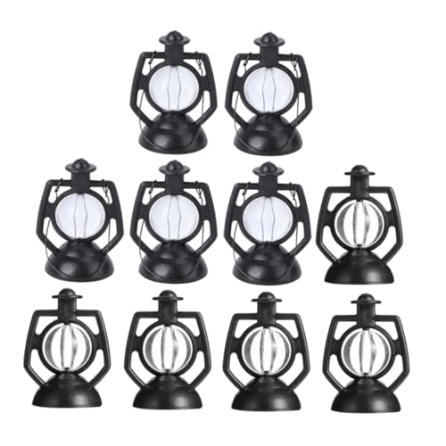 BESTonZON 10 Stück Mini Retro Kerosinlampen für Puppenhaus Teiliges Vielseitige Deko für Kinderzimmer Spielzimmer Interaktive Spielzeuge für Kreative Gestaltung von BESTonZON