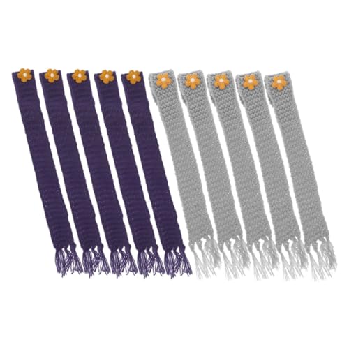 BESTonZON 10pc Set Plaid Mini Schal Herbst Seide Schal Zubehör Für Frauen Puppen Handwerk von BESTonZON