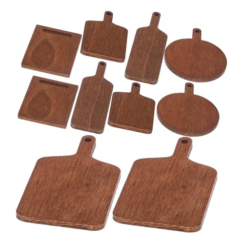BESTonZON 10 Stück Mini Schneidebretter Modell Schneidebretter Küche Miniatur Winzige Kleine Mini Lebensmittel Dekoration Puppenhaus Schneidebretter Kleine Schneidebretter DIY Brett von BESTonZON