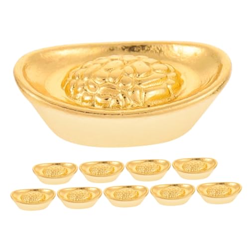 BESTonZON 10 Stück Miniatur Ingot Figuren Teiliges aus Legierung für Puppenhaus Dekoration als Tischornament oder Fotorequisite Kompakte für Vielseitige Einsatzmöglichkeiten für Wohnräume BESTonZON 10 Stück Miniatur Ingot Figuren Teiliges aus Legierung für Puppenhaus Dekoration als Tischornament oder Fotorequisite Kompakte für Vielseitige Einsatzmöglichkeiten für Wohnräume von BESTonZON