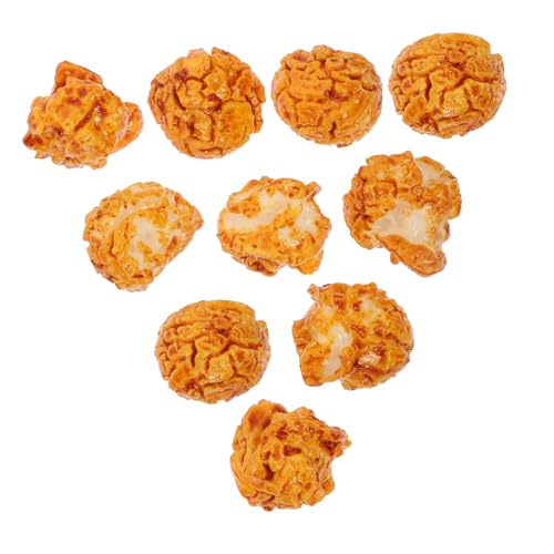 BESTonZON 10 Stück Miniatur Popcorn Dekorationen Künstliche Popcorn Requisiten für DIY Bastelprojekte für Zuhause Restaurant und Partys von BESTonZON