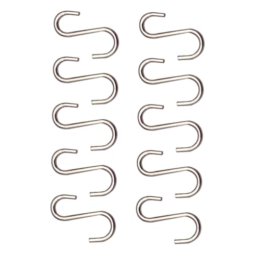 BESTonZON 10 Stück Miniatur S Haken aus Hochwertigem Material Stabiler Puppenhaus Haken zur Organisation von Puppenküchen als Praktisches Zubehör für Puppen und Miniaturkochgeschirr von BESTonZON