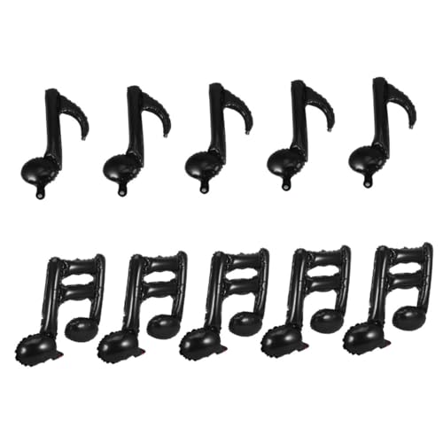 BESTonZON 10 Stück Musiknoten Ballons Bunte Musik Ballons Dekorationen Geburtstag Dekorative Musik Motto Party Vorräte Rosa Zahlen LED Mittelstück Klein Pastell Für von BESTonZON