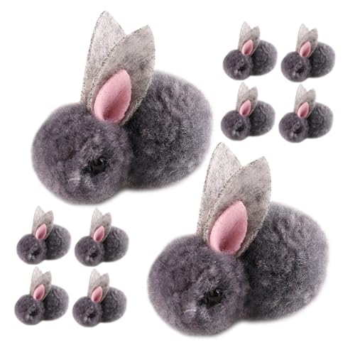 BESTonZON 10 Stück Plüschhase Süße Accessoires Gefüllter Hase Mini Kinderspielzeug Mini Plüschtiere Plüsch Schlüsselanhänger DIY Zubehör Kleidung Ornament Hut Kleidung von BESTonZON