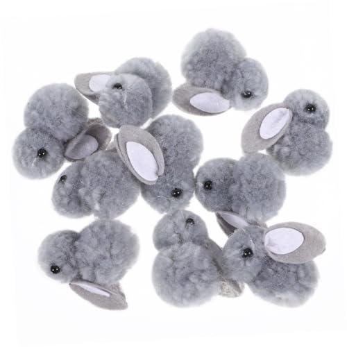 BESTonZON 10 Stück Plüschhasen Puppe Kaninchen Süßes Zubehör Mini Plüschtiere Ausgestopfter Hase DIY Kleidungsornament Bastelprojekte Für Erwachsene Bekleidungsbedarf von BESTonZON