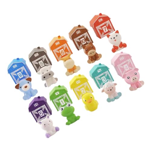 BESTonZON 10 Stück -Regenbogenhaus interaktives Interactive Toys fingerpüppchen handspielpuppen Handpuppen Bildungsspielzeug Hand-Fingerpuppen- Flexible Puppen Plastik von BESTonZON