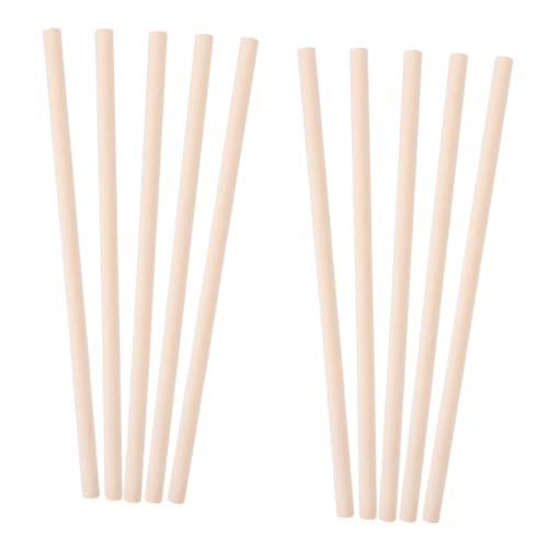 BESTonZON 10 Stück Rhythmusstäbe Musikstäbe Musikinstrumente Für Musikalische Schlagstäbe Kinderspielzeug Percussion Musikinstrumente Schlaginstrument Musikwerkzeuge Birke Beige von BESTonZON