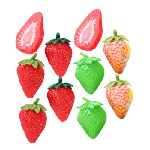 BESTonZON 10 Stück Simulierte Erdbeere Erdbeer-Dekorationen Erdbeeren Erdbeer -Slicer Strawberry Decor Fake-Früchte aus künstlichen Früchten künstliche Erdbeerdekoration PVC BESTonZON 10 Stück Simulierte Erdbeere Erdbeer-Dekorationen Erdbeeren Erdbeer -Slicer Strawberry Decor Fake-Früchte aus künstlichen Früchten künstliche Erdbeerdekoration PVC von BESTonZON