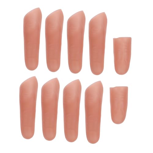 BESTonZON 10 Stück Simulierte Falsche Finger Illusions Daumenspitze Nahaufnahme Tricks Nahaufnahme Illusionen Gimmick Fingerabdeckung Fingerverlängerung Halloween Gefälschter von BESTonZON