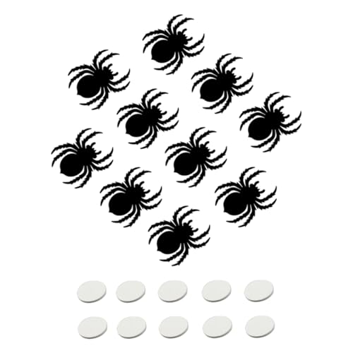 BESTonZON 10 Stück Spinnen-Patch Aus Filz Aufkleber Halloween-fensterdekoration Gefühlt von BESTonZON