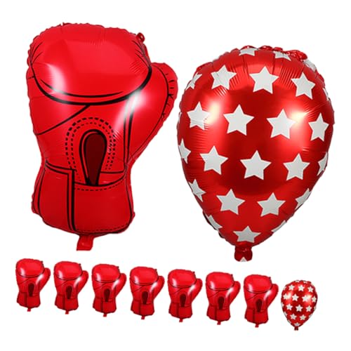 BESTonZON 10 Stück Teiliges Aufblasbare Boxhandschuh Folienballons Rote Sportparty Deko aus Aluminiumfolie Einfach Aufzublasen Robuste Boxhandschuhe für Jungen Geburtstag Wrestling BESTonZON 10 Stück Teiliges Aufblasbare Boxhandschuh Folienballons Rote Sportparty Deko aus Aluminiumfolie Einfach Aufzublasen Robuste Boxhandschuhe für Jungen Geburtstag Wrestling von BESTonZON