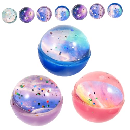 BESTonZON 10 Stück Teiliges Bunte Elastische Stressabbau Bälle für Kleine Stern Sprungbälle als Sensorisches Stress Leicht Tragbare Bouncing Balls für Spiel und Freizeit Zufällige Farbe von BESTonZON