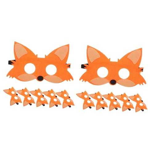 BESTonZON 10 Stück Teiliges Cosplay Tiermasken Filz Fuchs Halbgesichtsmaske mit Elastischem Band Leichte und Realistische Tiergesichtsmasken für Halloween Bühnenauftritte und Kostümpartys BESTonZON 10 Stück Teiliges Cosplay Tiermasken Filz Fuchs Halbgesichtsmaske mit Elastischem Band Leichte und Realistische Tiergesichtsmasken für Halloween Bühnenauftritte und Kostümpartys von BESTonZON