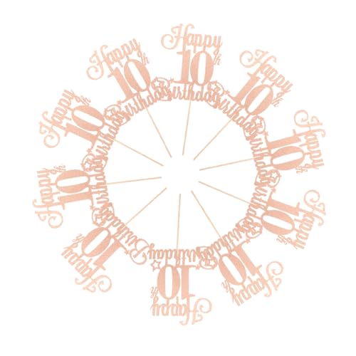 BESTonZON 10 Stück Teiliges Cupcake Topper Geburtstag Zahlen mit Glitzer Glanz Einfache Tortendeko für Kindergeburtstag Pinke Geburtstagszahl Kuchenstecker für Party Jubiläum BESTonZON 10 Stück Teiliges Cupcake Topper Geburtstag Zahlen mit Glitzer Glanz Einfache Tortendeko für Kindergeburtstag Pinke Geburtstagszahl Kuchenstecker für Party Jubiläum von BESTonZON
