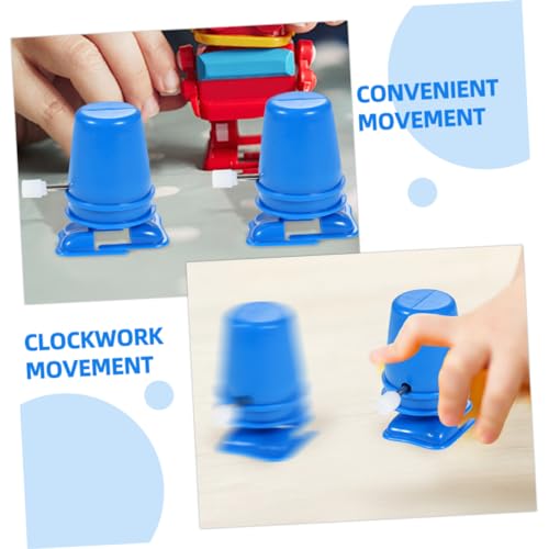 BESTonZON 10 Stück Teiliges DIY Windup Roboter Austauschbarer Bewegungsmechanismus Sicherer für und Kreative Robotermodelle Blau von BESTonZON