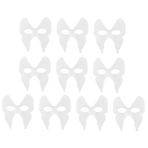 BESTonZON 10 Stück Teiliges Diy Handgemalte Masken Unbemalte Pulp Masken für Bastelarbeiten Geeignet für Kunstunterricht Karneval und Besondere Anlässe von BESTonZON