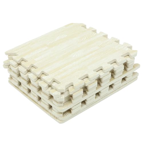 BESTonZON 10 Stück Teiliges Eva Schaumstoff Puzzlematten rutschfeste Krabbelmatte mit Holzmaserung Schützende Spielmatte für Babyzimmer und Wohnzimmer Langlebig und Komfortabel BESTonZON 10 Stück Teiliges Eva Schaumstoff Puzzlematten rutschfeste Krabbelmatte mit Holzmaserung Schützende Spielmatte für Babyzimmer und Wohnzimmer Langlebig und Komfortabel von BESTonZON