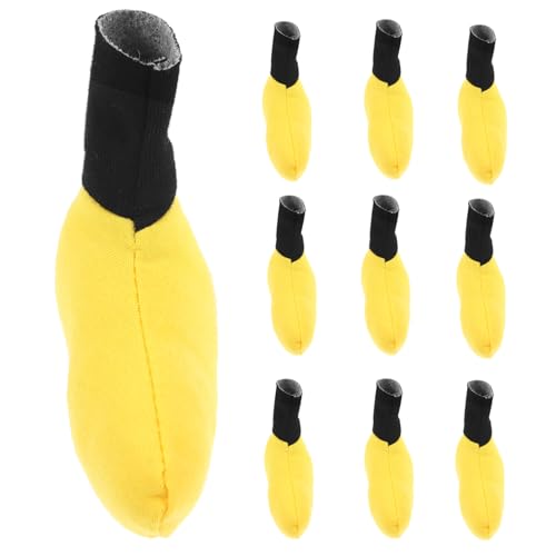 BESTonZON 10 Stück Teiliges Gelbe Plüsch Entenfüße Weiche Stoffteile für Kuscheltiere Sichere Strapazierfähige Stoffdekoration Geeignet für Spielzeugzubehör und Bastelprojekte von BESTonZON