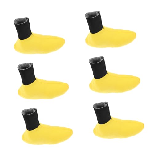BESTonZON 10 Stück Teiliges Gelbe Plüsch Entenfüße aus Langlebigem Weiche Dekorative Zubehörteile für Kuscheltiere Vielseitig Einsetzbar als Bekleidungs und Spielzeugdekoration von BESTonZON