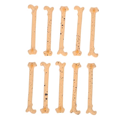 BESTonZON 10 Stück Teiliges Halloween Skelett Knochen Realistische Mini Kunststoffknochen für Tischdeko DIY Gruselige Kostüm Accessoires Vielseitige Halloween Party Dekoration von BESTonZON