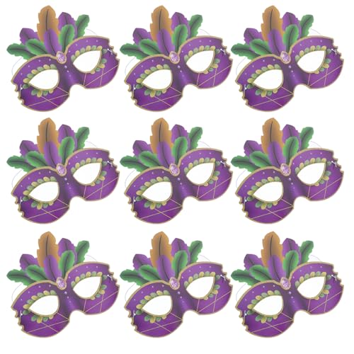 BESTonZON 10 Stück Teiliges Masken Adorable Papiermasken für Karneval und Kostümparty Cartoon Design für Halloween und Cosplay Events Hautfreundlich und Wiederverwendbar von BESTonZON